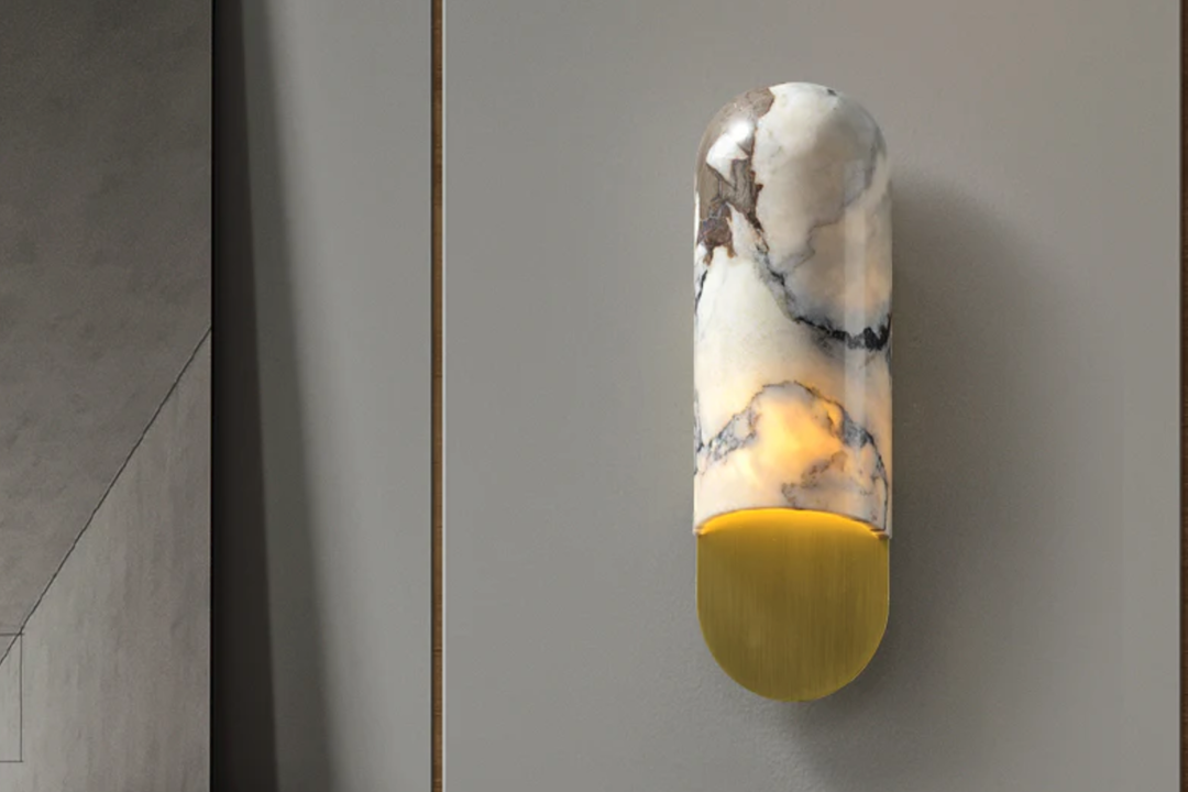 Elegant Pure Copper Marble Wall Lamp: A Stunning Addition to Any Space