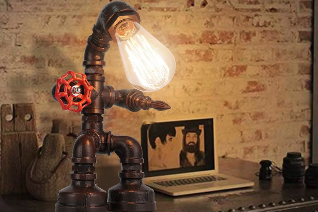 Steampunk Industrial Gear Table Lamp